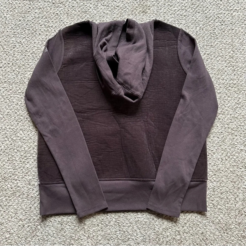 ALO Yoga Purple Velvet Front Hoodie Sweatshirt